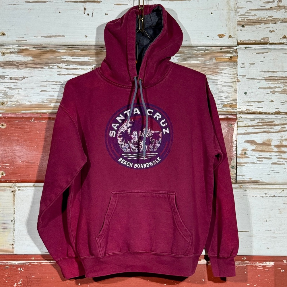 Vintage Prairie‎ Mountain Santa Cruz Beach Boardwalk Hoodie Pullover Medium